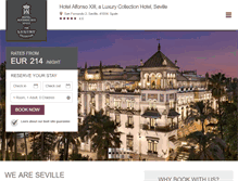 Tablet Screenshot of hotel-alfonsoxiii-seville.com